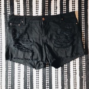 ripped jean shorts